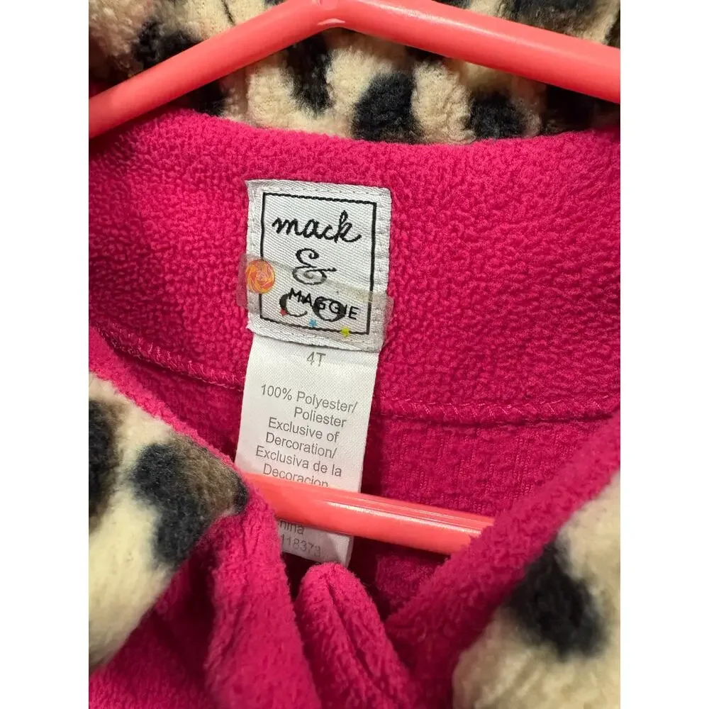 Pink and Leopard Coat - Mack & Co - 4T